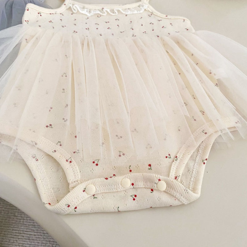 【BABY】夏新作小花柄チュールロンパースSK105405