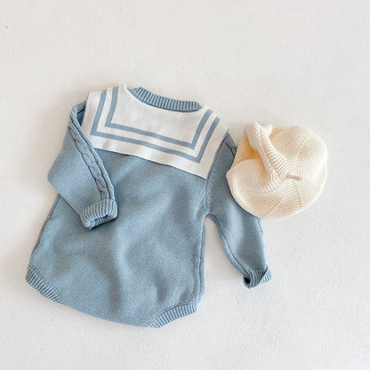 【BABY】セーラーニットロンパースSK031007