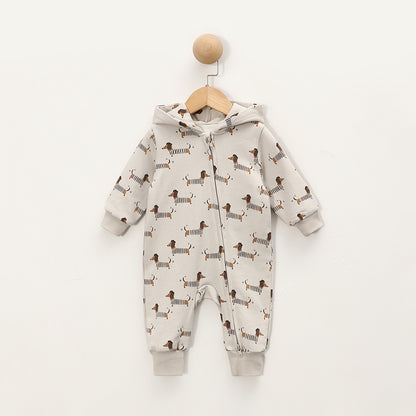 【BABY&KID】北欧風 犬柄オールインワンSK012506