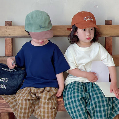 【BABY&KID】夏新作 バックプリント半袖TシャツSK080510
