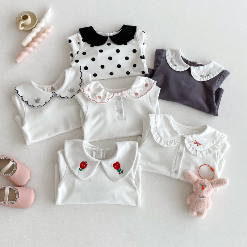 【BABY】襟付き刺繍長袖TシャツSK092314
