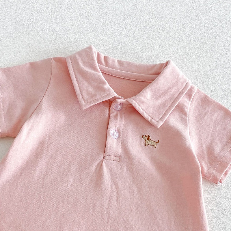 【BABY】夏新作カートゥーン刺繍ロンパースSK106517