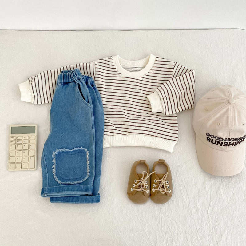 【BABY&KID】ボーダースウェットプルオーバーSK100631