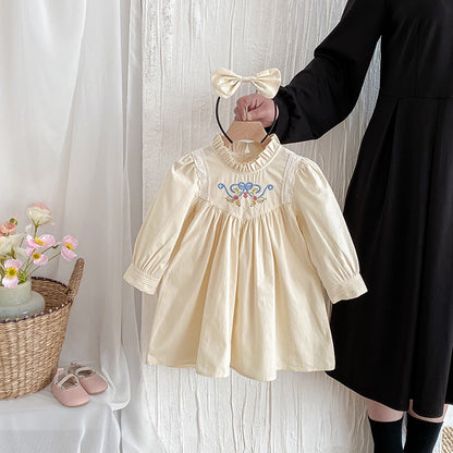 【姉妹服】花刺繍ロンパース、ワンピースSK101130