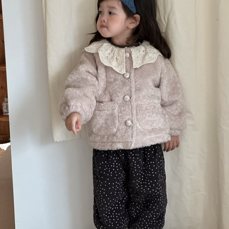 【BABY&KID】冬新作レース襟あったかアウターSK103127