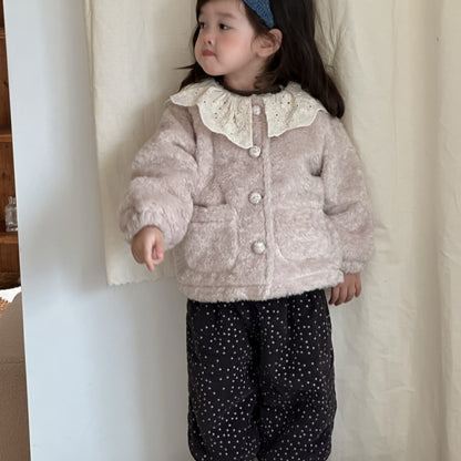 【BABY&KID】冬新作レース襟あったかアウターSK103127