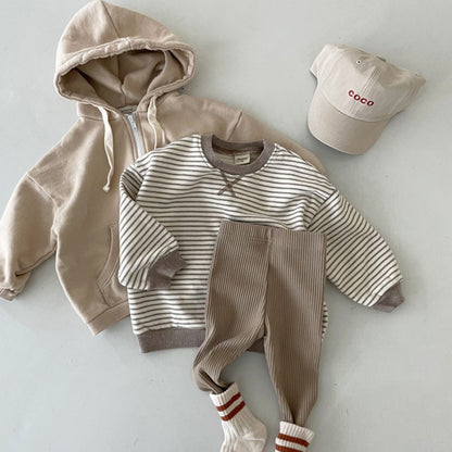 【BABY】ストライプクルーネックスウェットSK101917