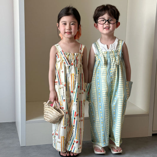 【BABY&KID】夏新作 カラフルサロペットSK072103