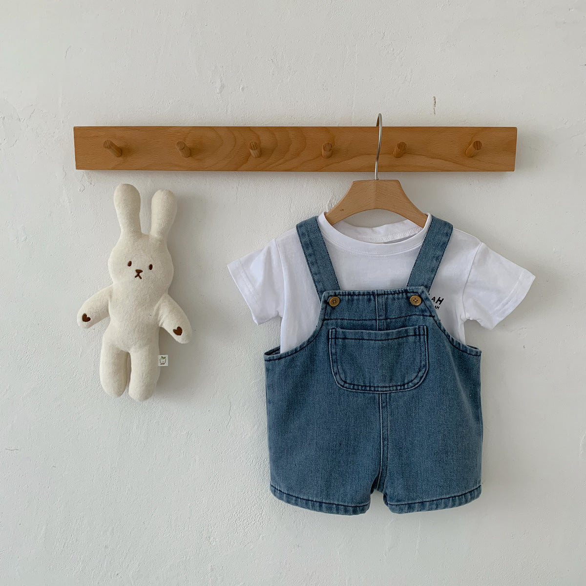 【BABY&KID】夏新作 デニムショートサロペットセットSK062723