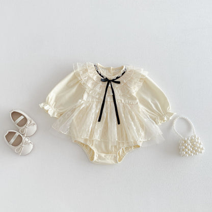 【BABY】レースリボンロンパースSK103603