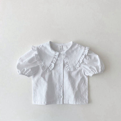 【BABY&KID】夏新作 韓国風シンプルコットンシャツSK082721