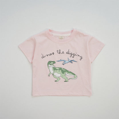 【BABY&KID】夏新作 恐竜プリント半袖TシャツSK091623