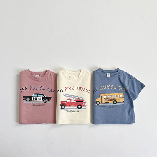 【BABY&KID】夏新作 車柄プリントTシャツSK090806