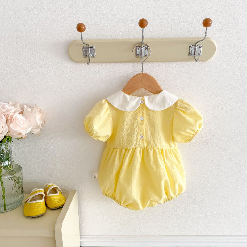 【BABY】夏新作 うさぎ刺繍ロンパースSK070108