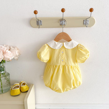 【BABY】夏新作 うさぎ刺繍ロンパースSK070108