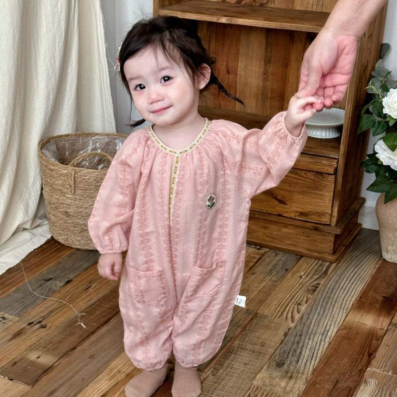 【BABY】小花柄カバーオールSK104419