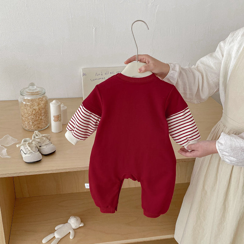 【BABY】カートゥーン重ね着風カバーオールSK103408