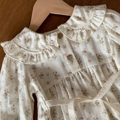 【BABY-予約限定】ガーゼ小花柄ロンパースSK101211