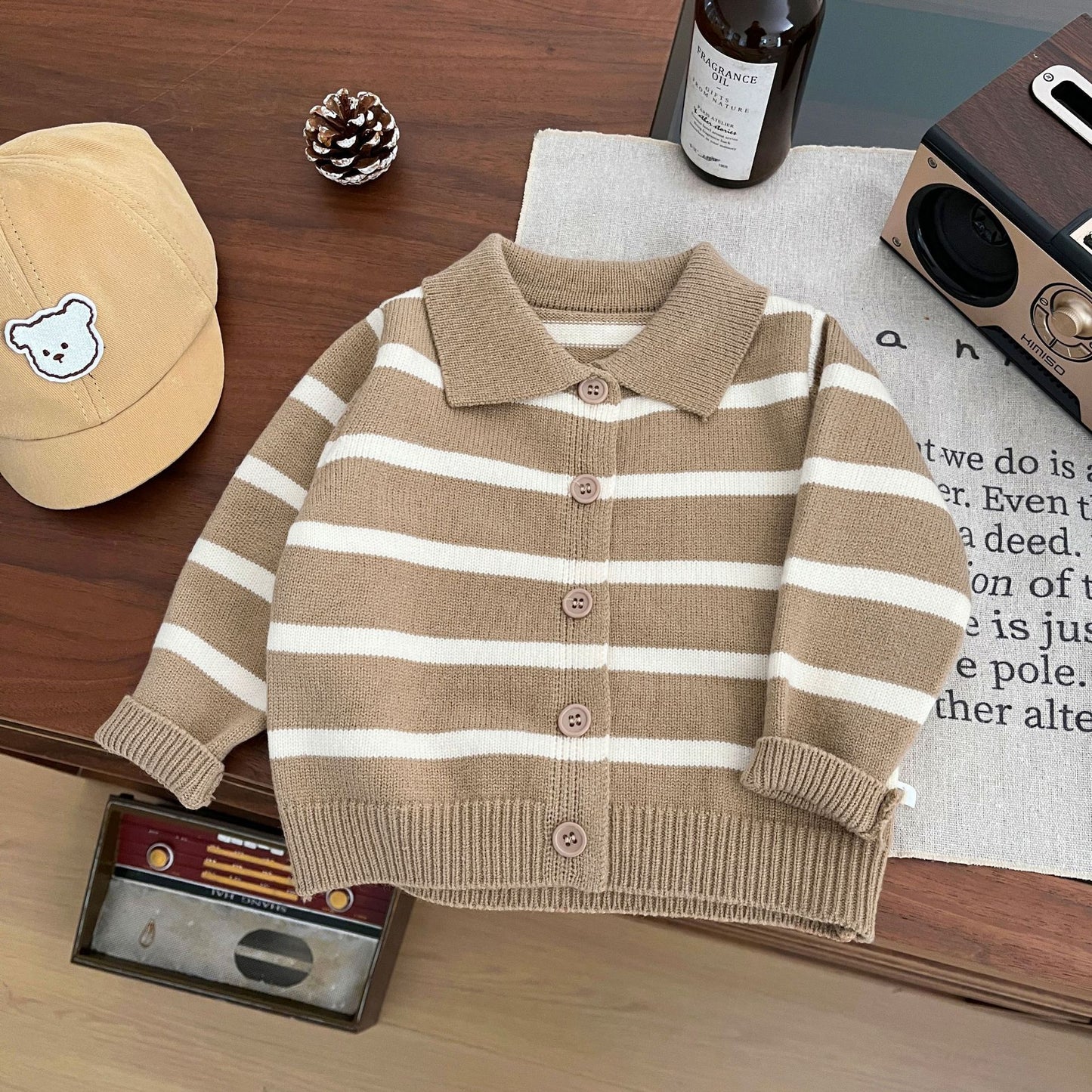 【BABY&KID】ニットボーダー柄カーディガンSK032106