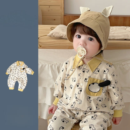 【BABY】わんちゃん総柄カバーオールSK104416