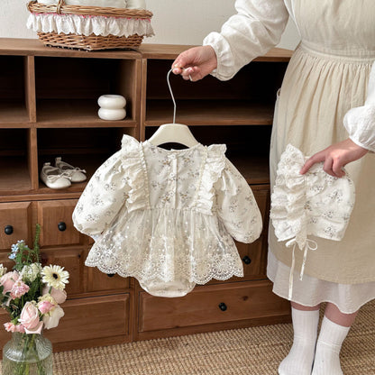 【BABY】小花柄レースロンパースSK103604