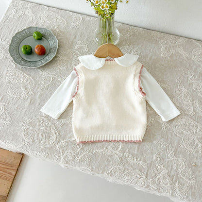 【BABY】いちご刺繍ベストSK100621