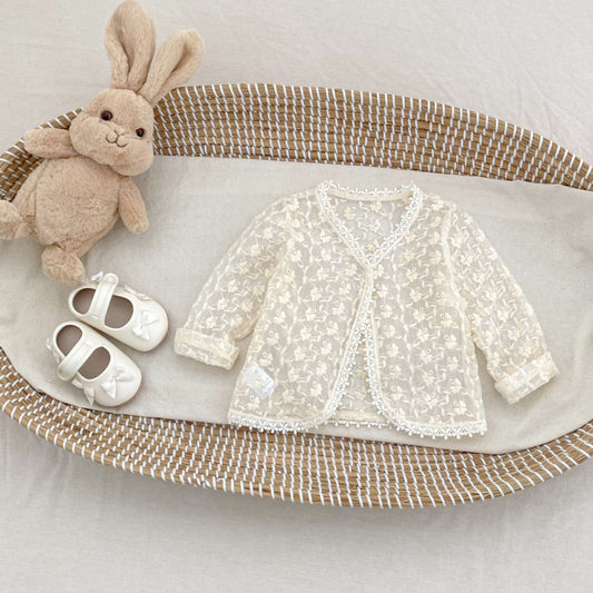 【BABY】夏新作 刺繍入り日よけシャツSK081518
