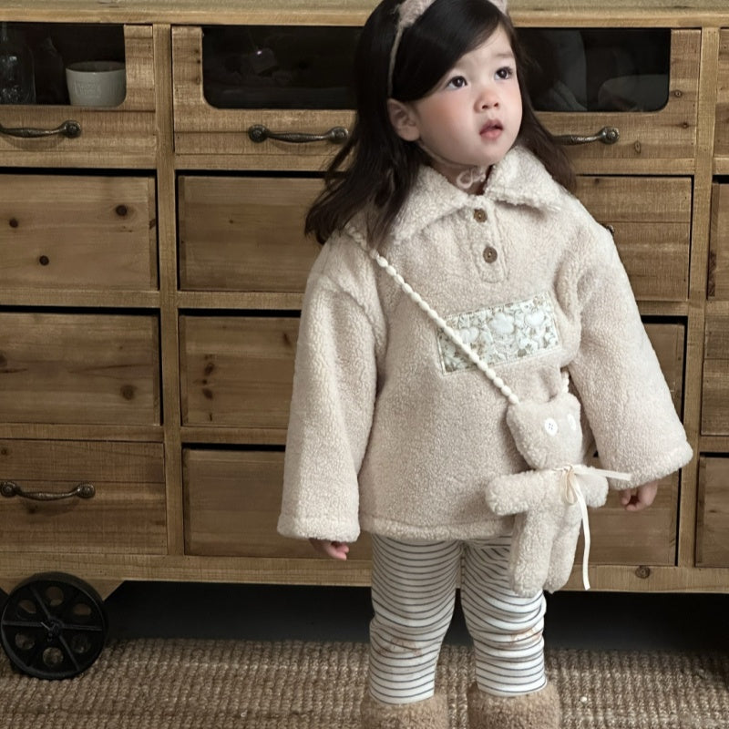 【BABY&KID】冬新作あったかボア レースアクセントジャケットSK103125