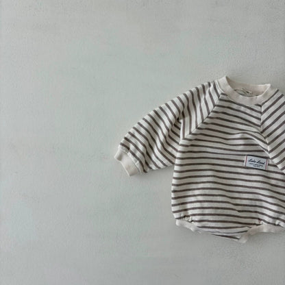 【BABY】ボーダー丸首ロンパースSK102630