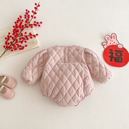 【BABY】冬新作うさぎ裏起毛カバーオールSK102715