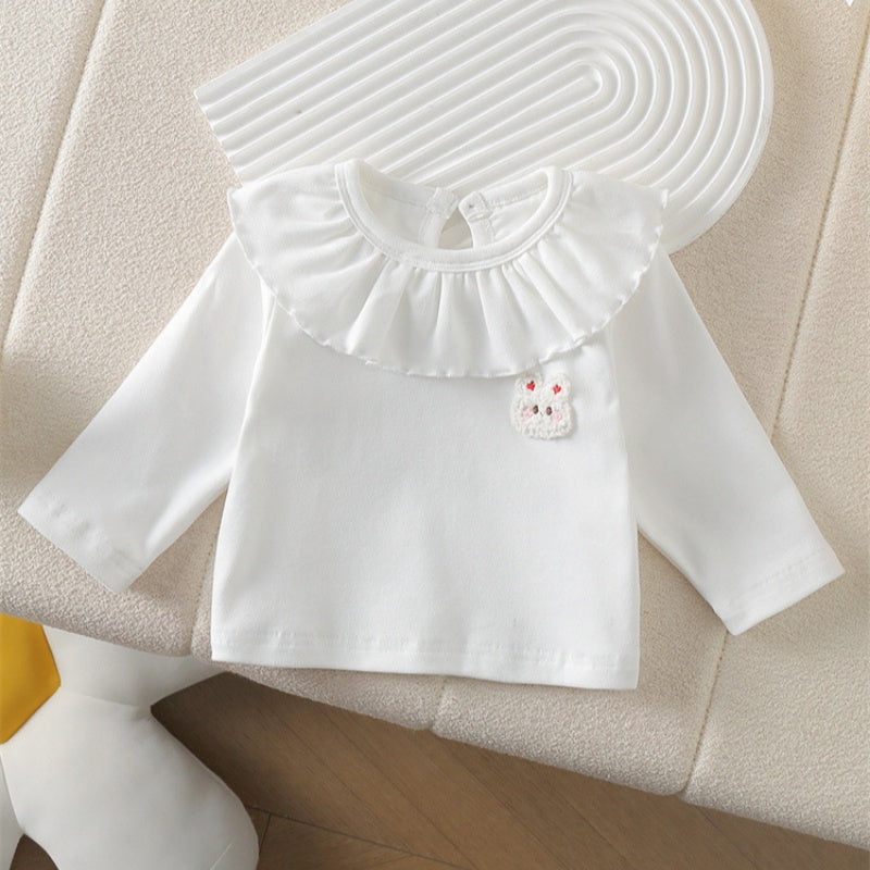 【BABY】りんご&犬柄デニムサロペット、うさぎ刺繍TシャツSK100536