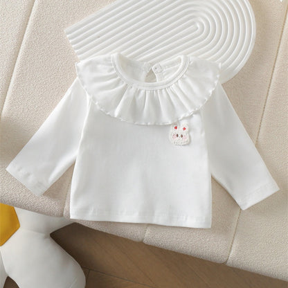 【BABY】りんご&犬柄デニムサロペット、うさぎ刺繍TシャツSK100536