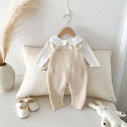 【BABY】シンプルニットサロペットSK092529