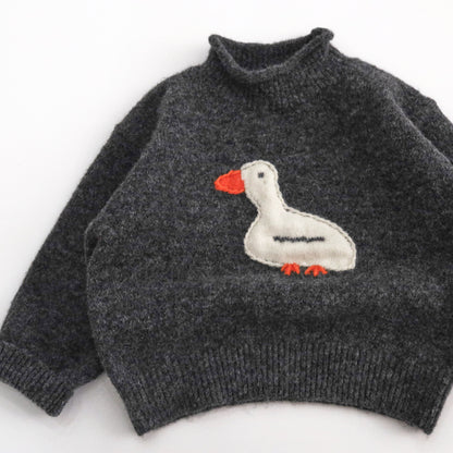 【BABY&KID】ガチョウニットタートルネックセーターSK100538