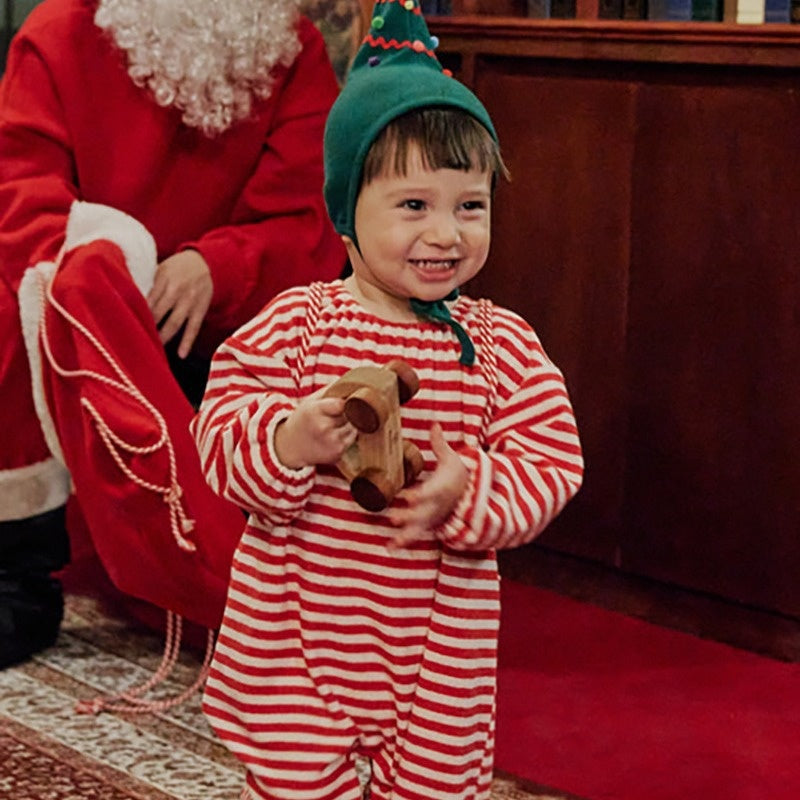 【BABY】クリスマスボーダーカバーオール、トナカイポンチョSK102817