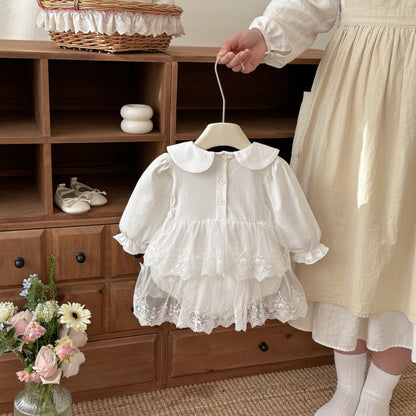 【BABY】チュールレースロンパースワンピSK103606