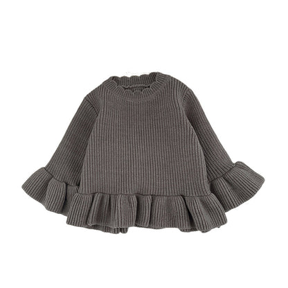 【BABY&KID】冬新作花柄の裾ニットセーターSK11420