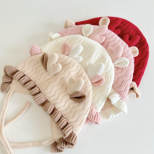【HAT】波型トナカイ耳ニット帽子SK101610