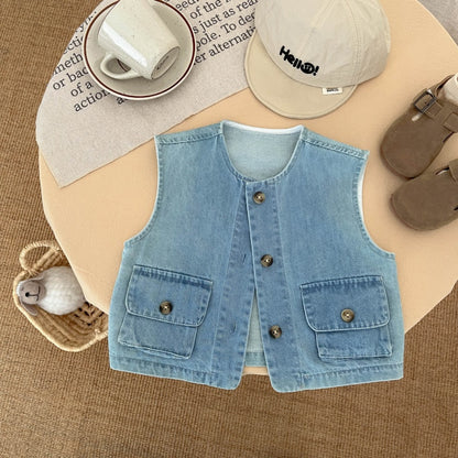 【BABY&KID】レトロデニムベストSK100208