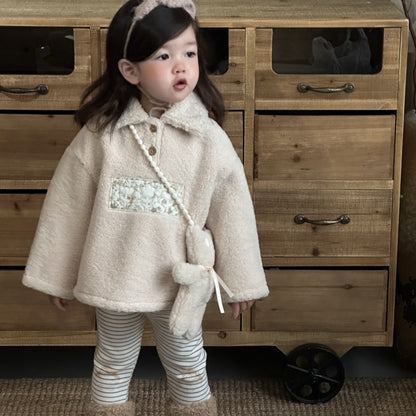 【BABY&KID】冬新作あったかボア レースアクセントジャケットSK103125