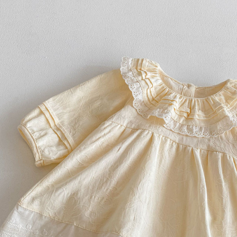 【BABY】クルーネックレースロンパースドレスSK100711