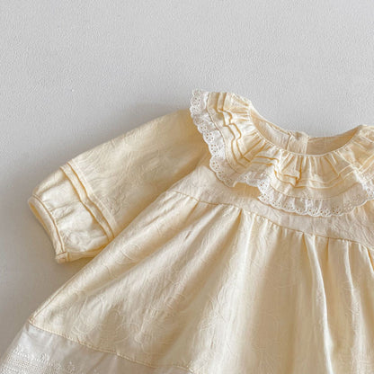 【BABY】クルーネックレースロンパースドレスSK100711