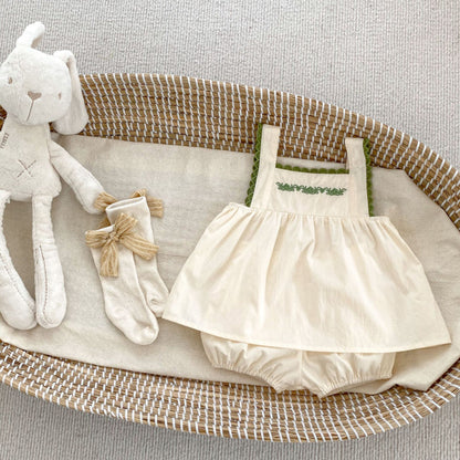 【BABY】夏新作 無地刺繍セットアップSK091327