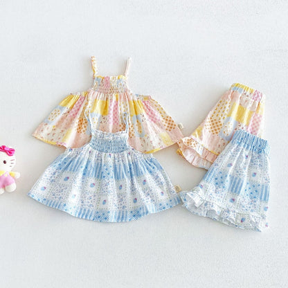 【BABY&KID】夏新作総柄キャミ小花柄セットアップSK106104