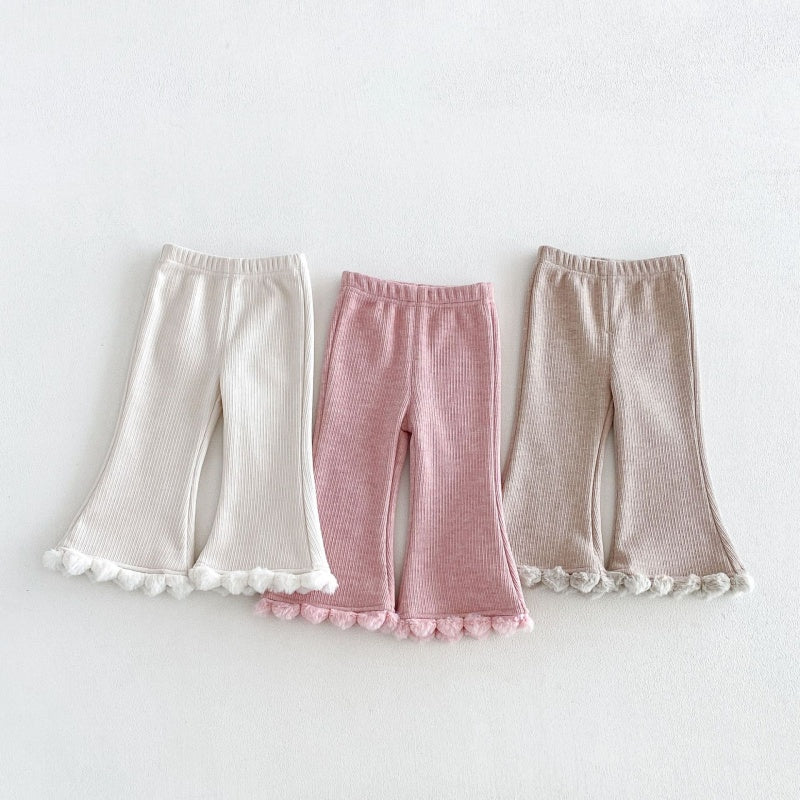 【BABY&KID】無地裏起毛フレアパンツSK108105