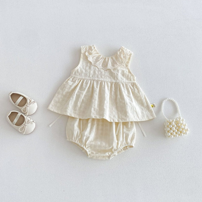 【BABY&KID】夏新作スウィートレースジャカードセットアップSK105805