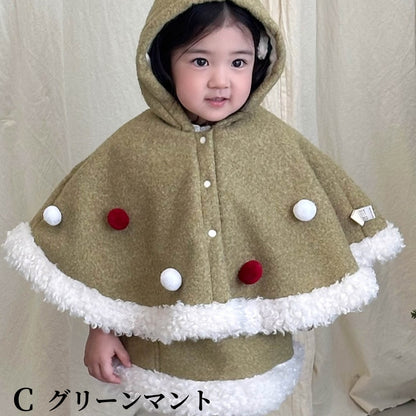【BABY】冬新作 プリンセス風ケープ、ノースリワンピSK102131