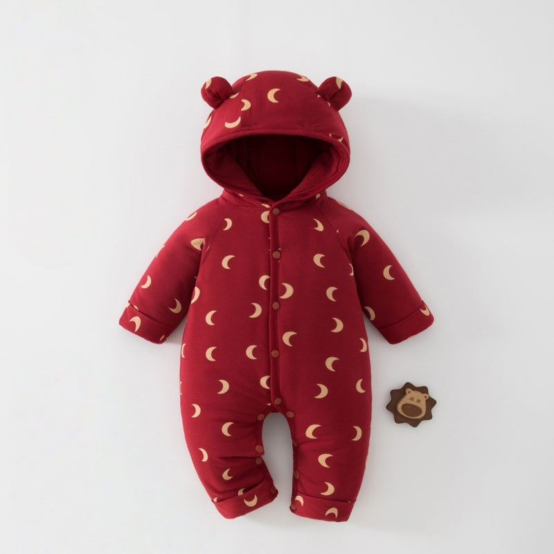 【BABY】冬新作北欧風月柄中綿カバーオールSK102629