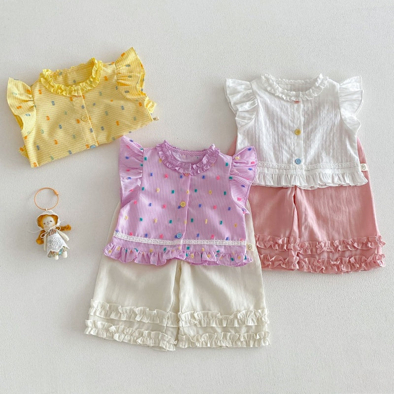 【BABY&KID】夏新作 フリルブラウスSK105212