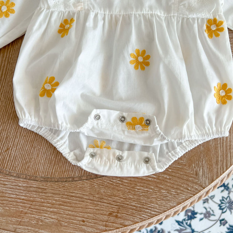【BABY】デイジー刺繍ロンパースSK100108